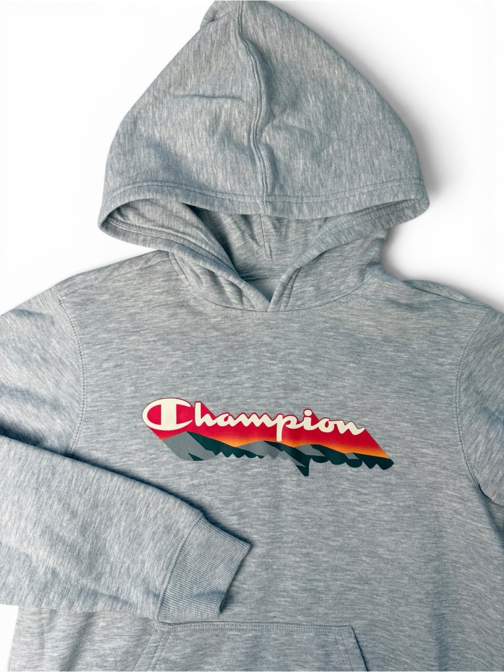 Champion Boys XL Gray Mountain Graphic Hoodie